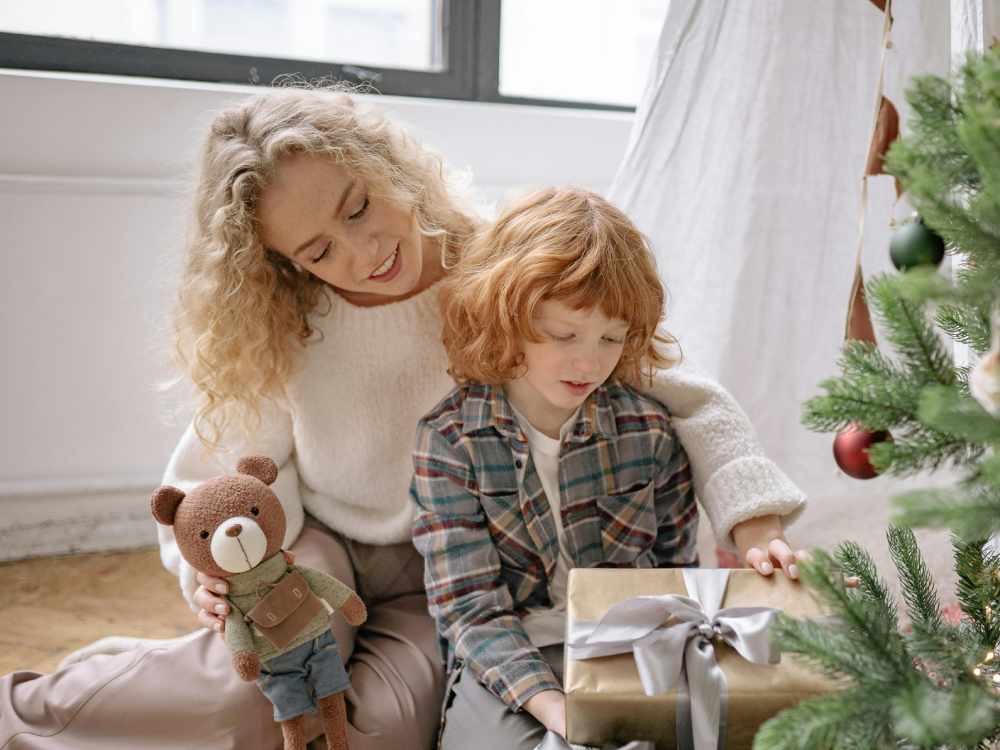 A Canadian mom celebrating Christmas with her child, knowing that money was tight this year.